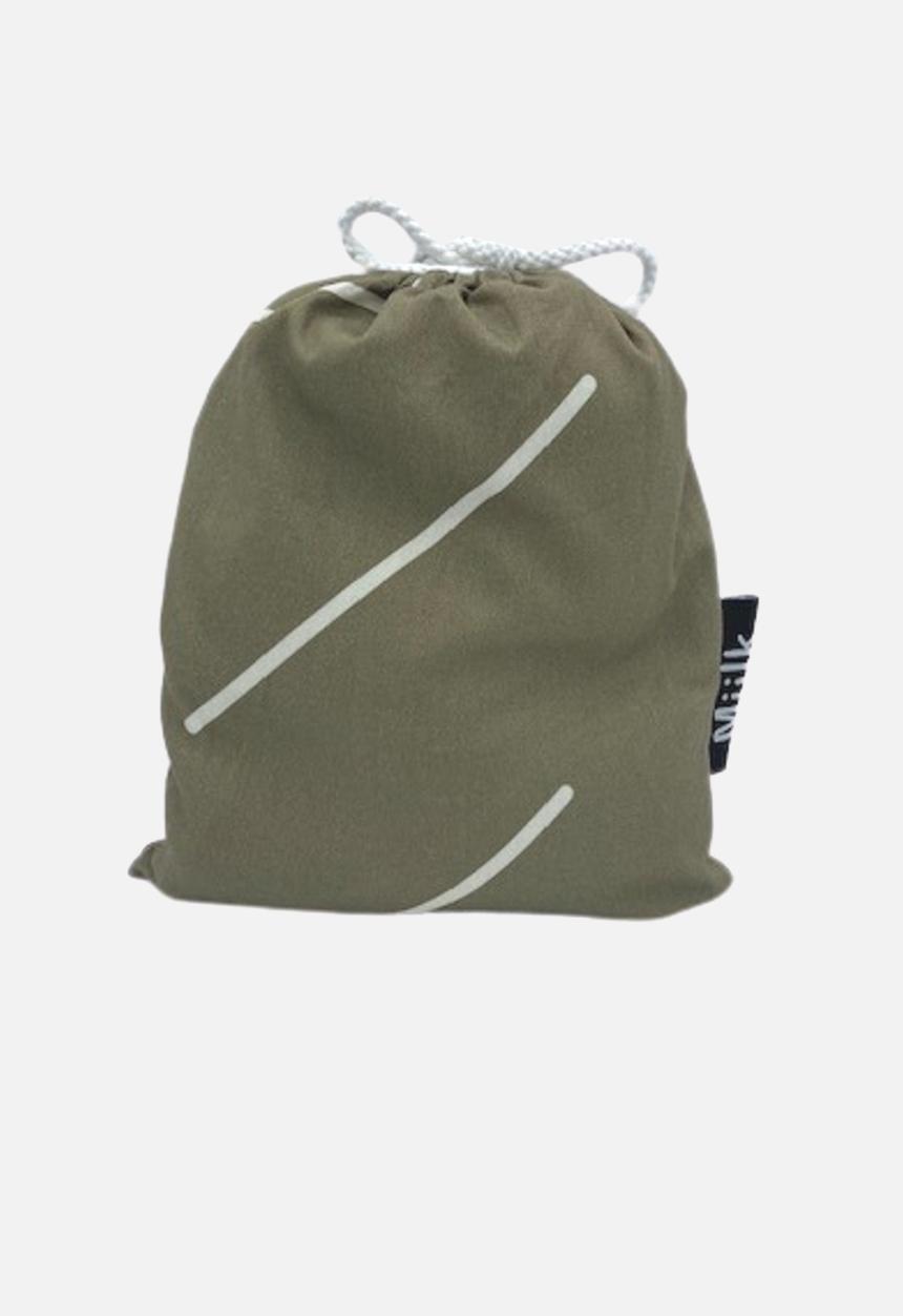 Miilk - Baby olive muslin - olive & white
