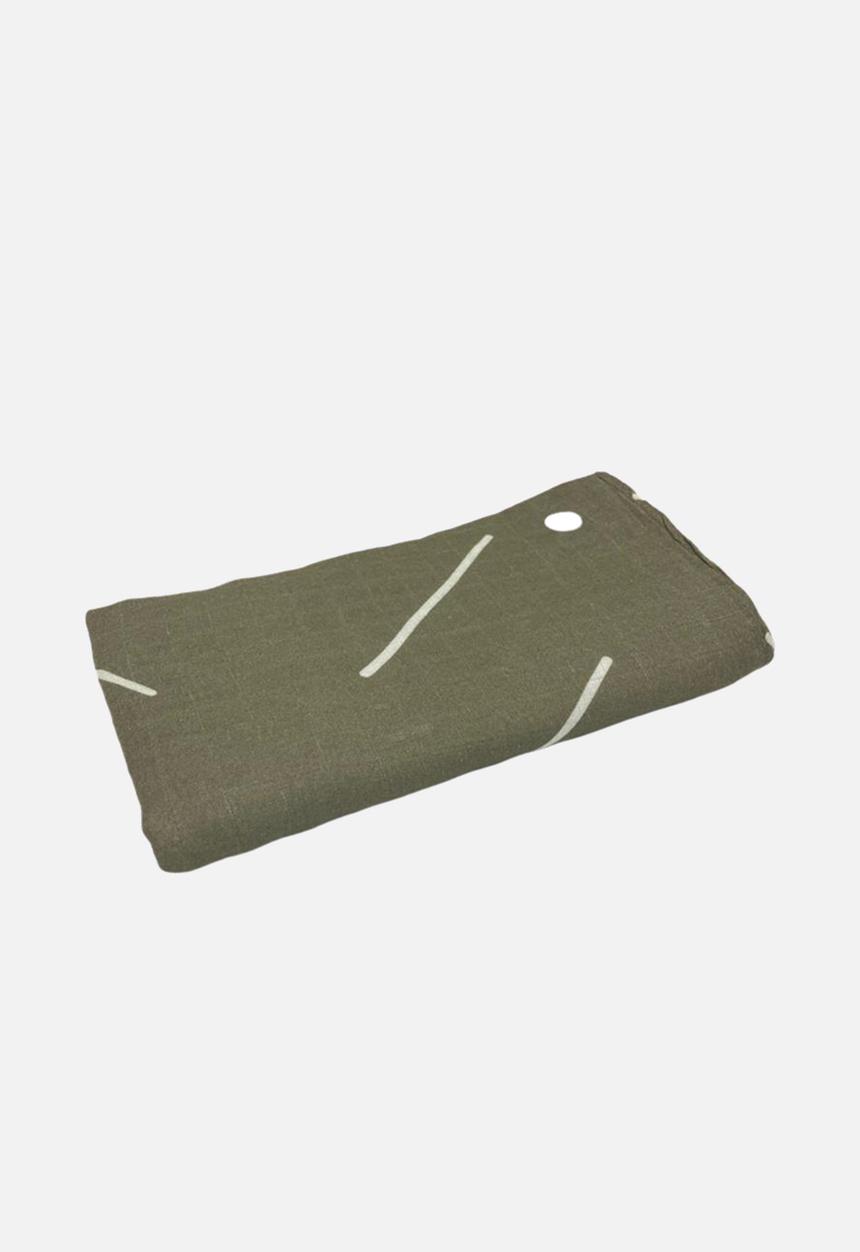 Miilk - Baby olive muslin - olive & white