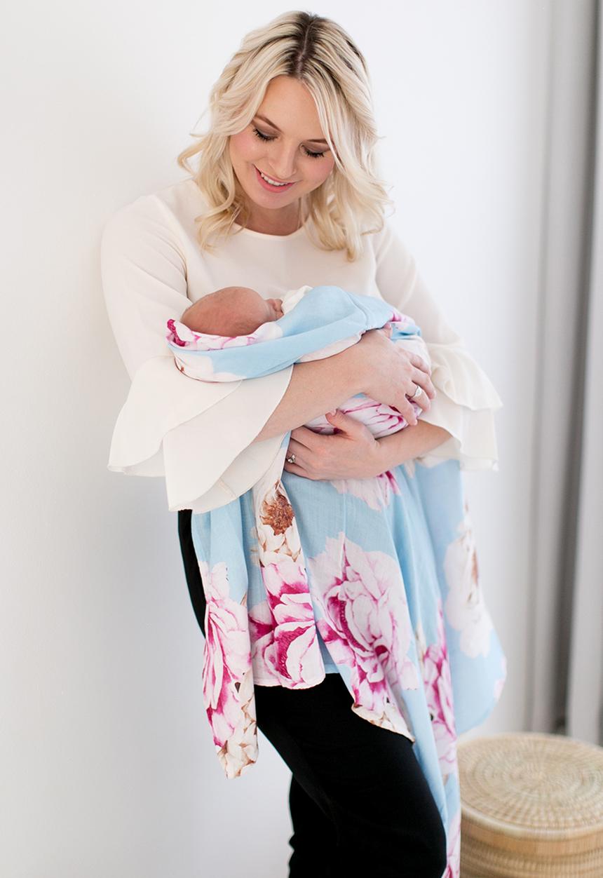 Miilk - Blue peonies muslin - multi