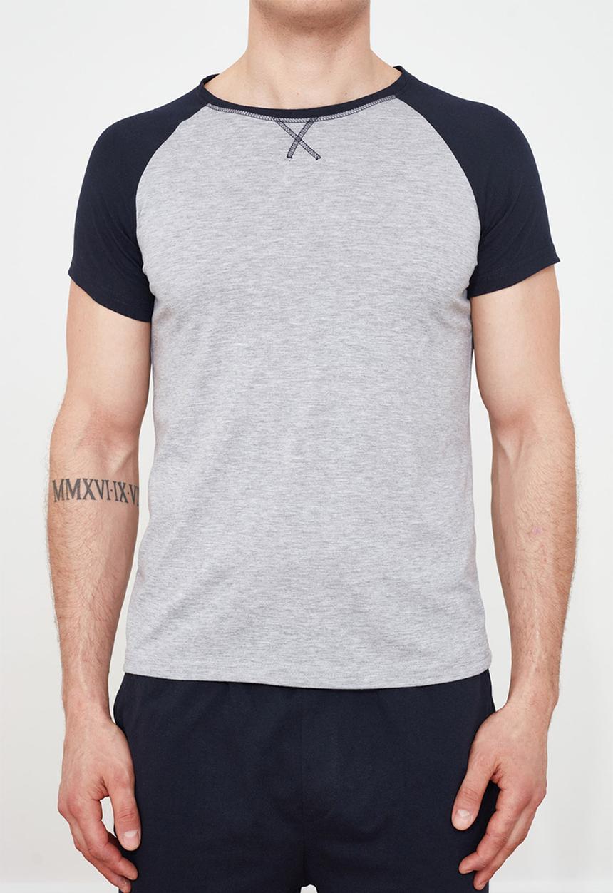 Trendyol - Raglan short sleeve top & shorts sleep set - navy