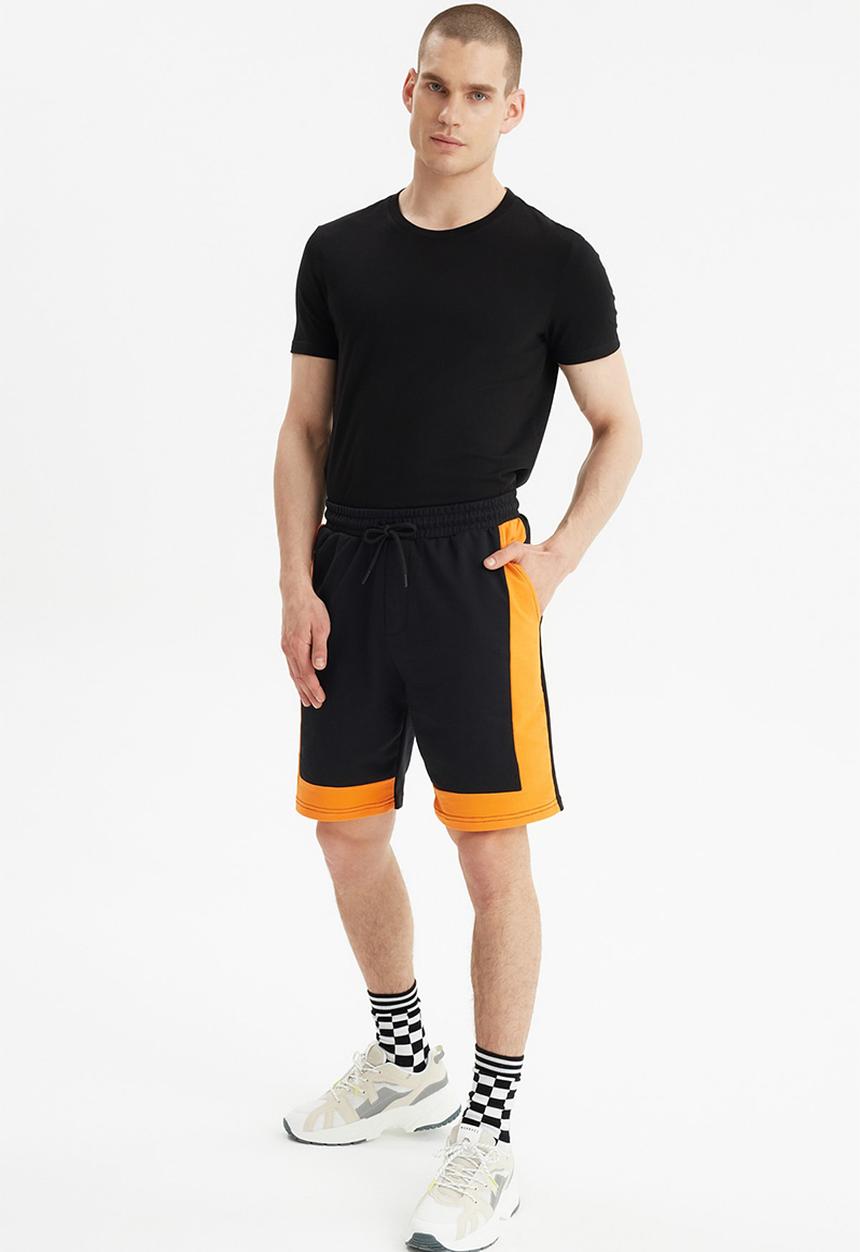 Trendyol - Side stripe fleece shorts - black