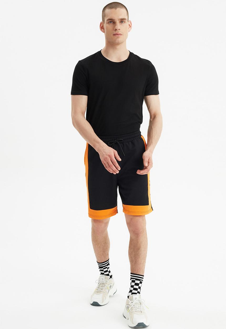 Trendyol - Side stripe fleece shorts - black