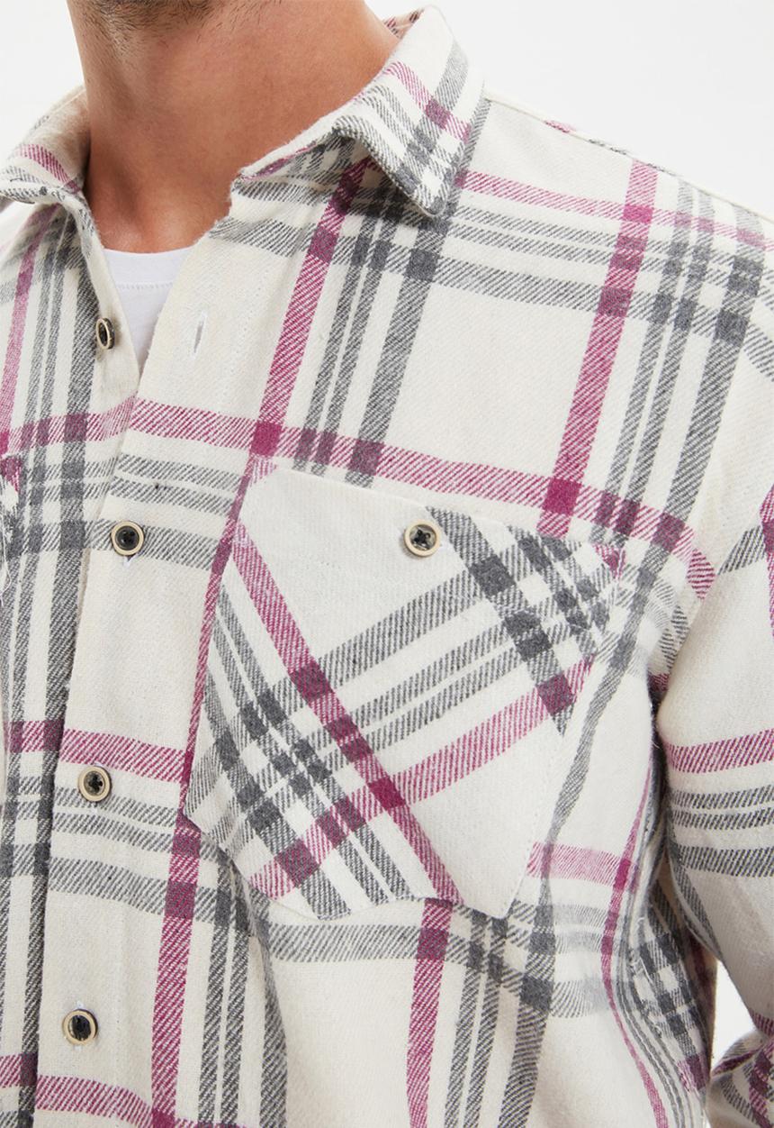 Trendyol - Check long sleeve shirt - purple