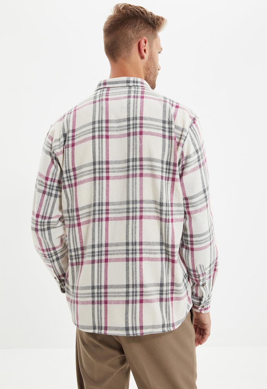 Trendyol - Check long sleeve shirt - purple