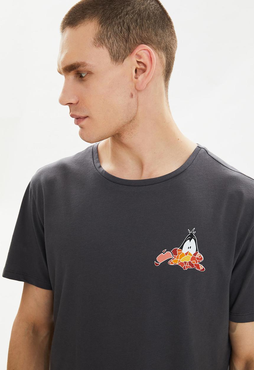 Trendyol - Dumi back printed short sleeve tee - grey