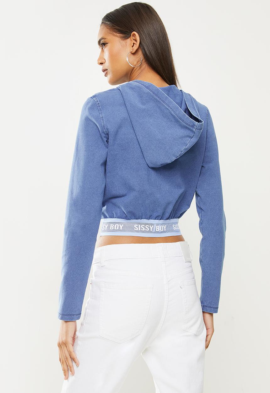 SISSY BOY - Game on crop athleisure  knit jacket - light vintage