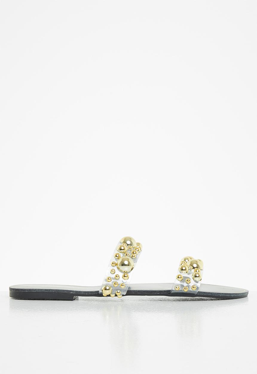 SISSY BOY - Alleena mule sandal - black & gold