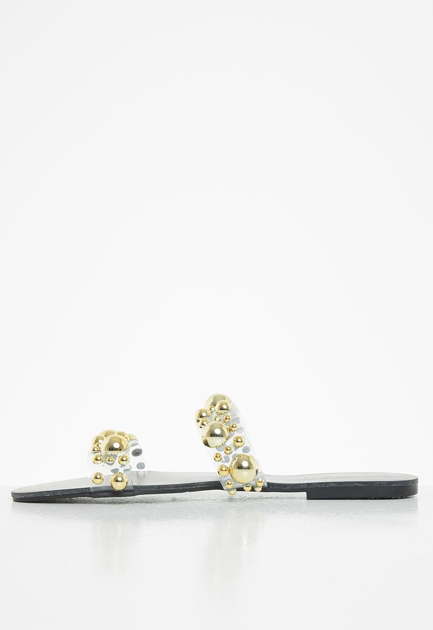 SISSY BOY - Alleena mule sandal - black & gold