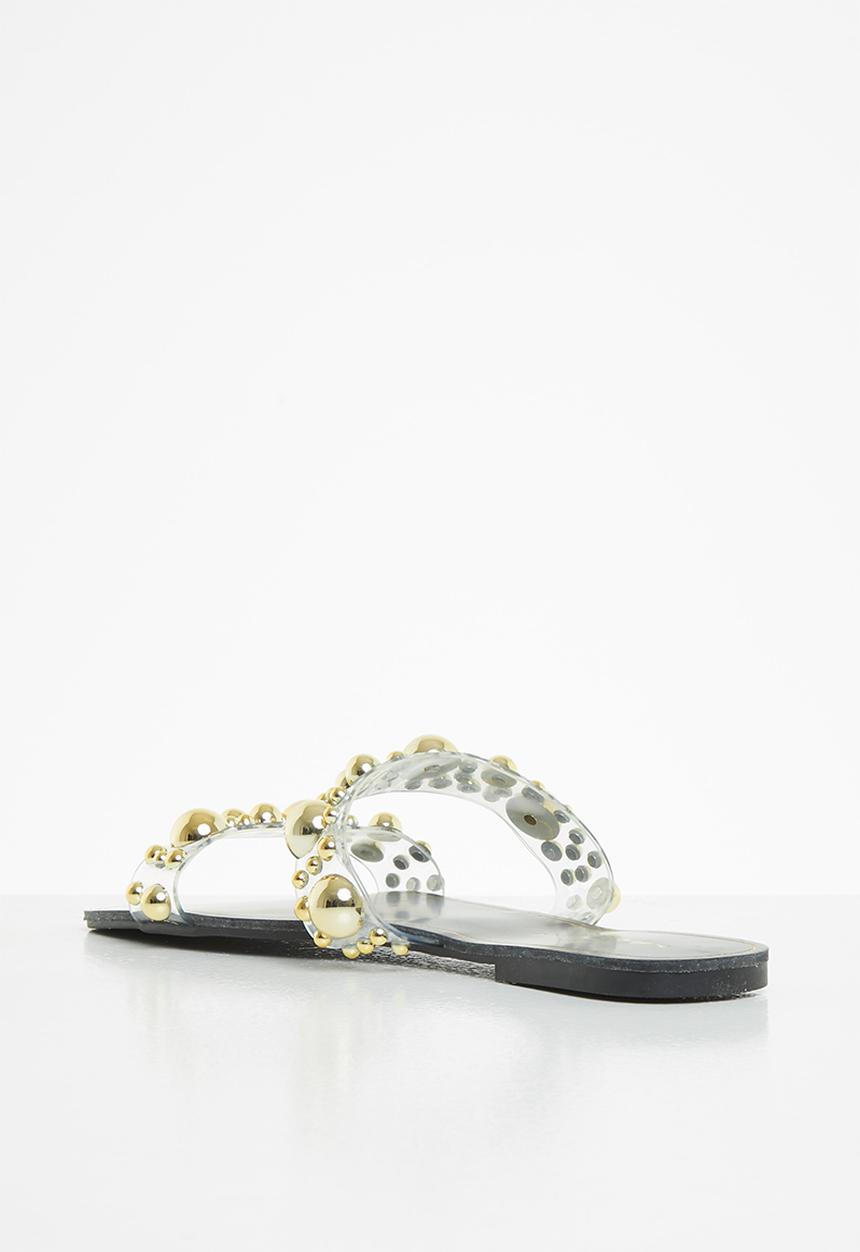 SISSY BOY - Alleena mule sandal - black & gold