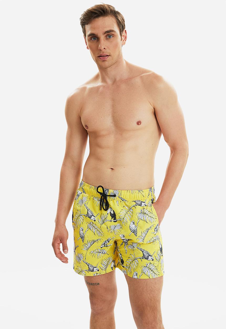 Trendyol - Printed swimshorts - yellow