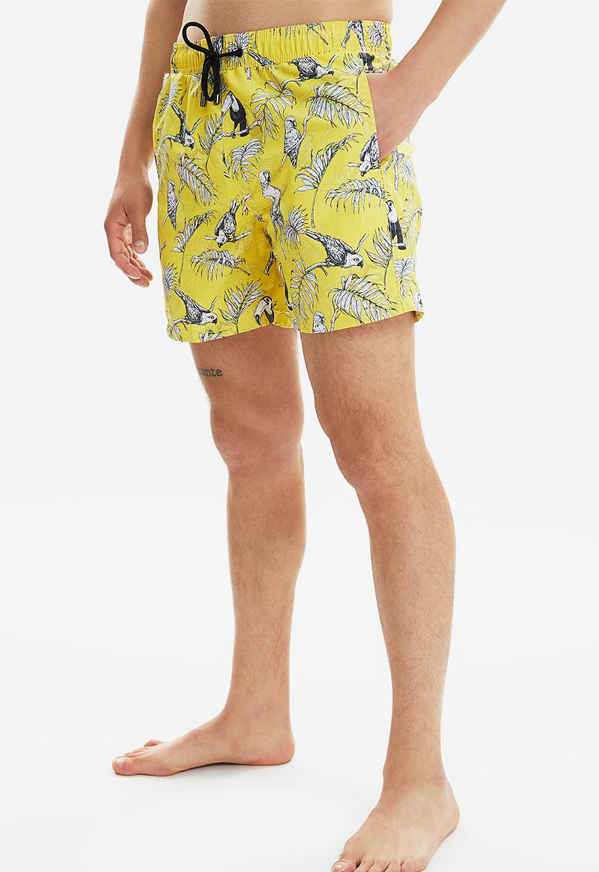 Trendyol - Printed swimshorts - yellow
