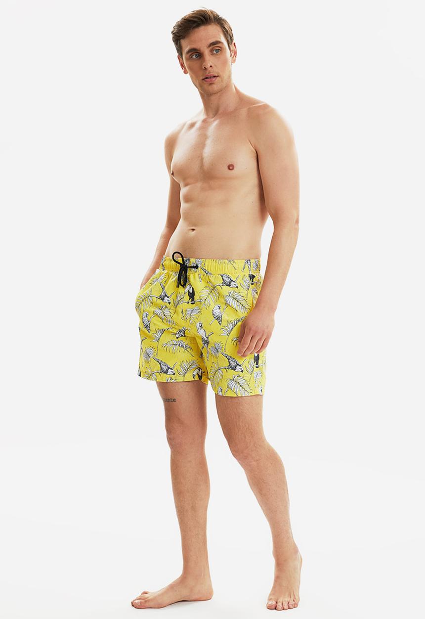 Trendyol - Printed swimshorts - yellow