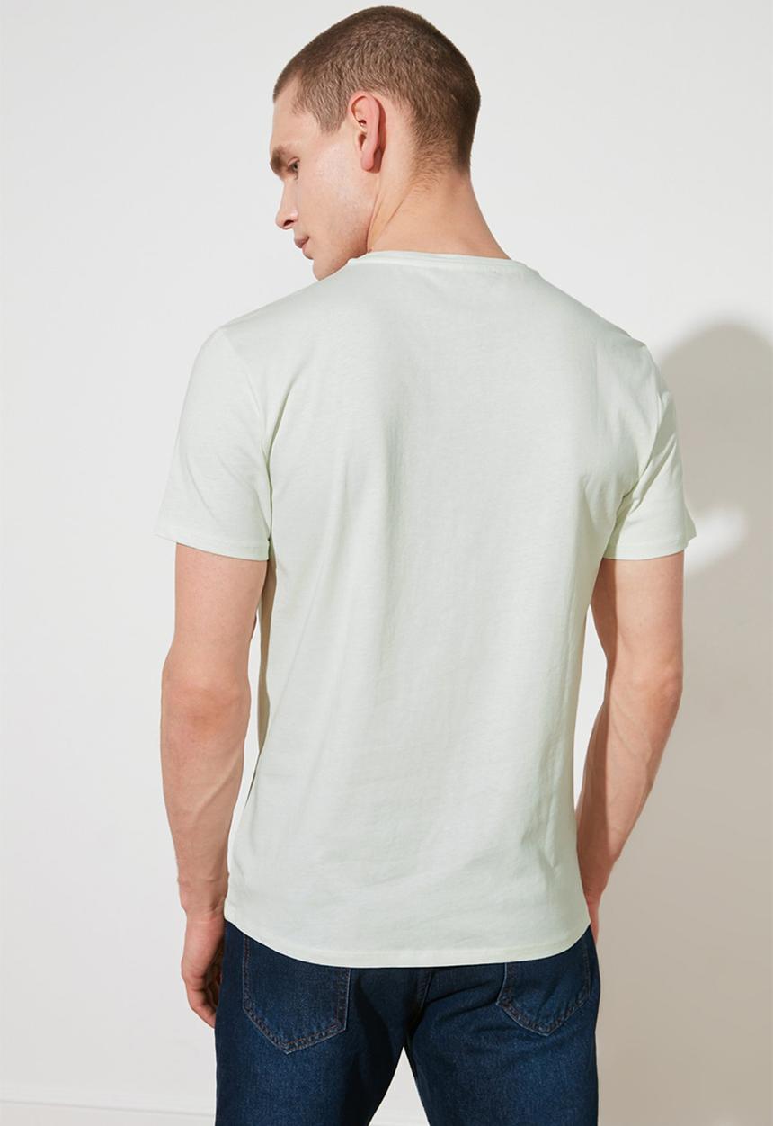 Trendyol - Gus v-neck short sleeve tee - mint