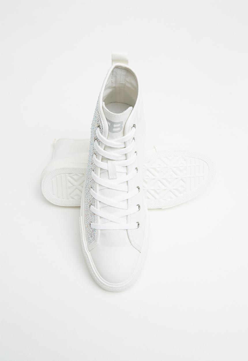 SISSY BOY - For the glitz sneaker - white & silver