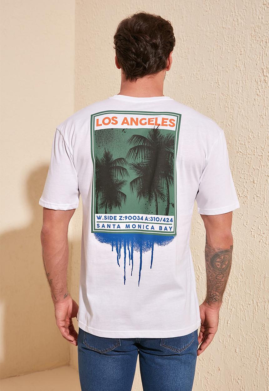 Trendyol - Back printed short sleeve tee - white
