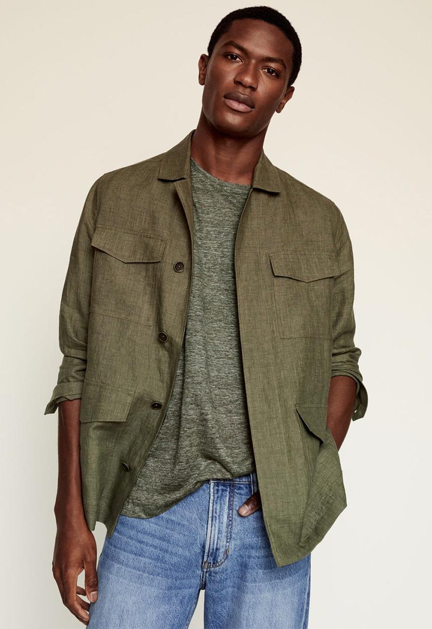 MANGO - T-shirt liman - green