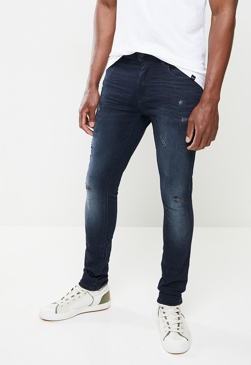 S.P.C.C - Dark horizon trench fit super skinny jeans - blue