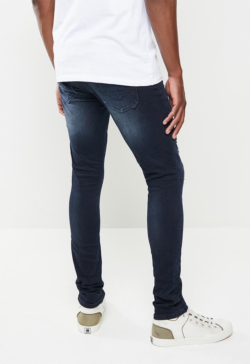 S.P.C.C - Dark horizon trench fit super skinny jeans - blue
