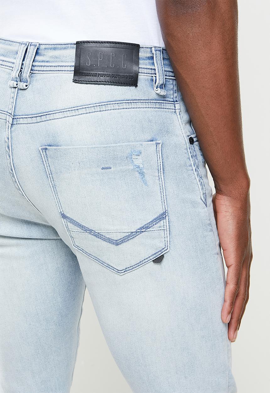 S.P.C.C - Mondrian sabre fit tapered leg jeans - blue