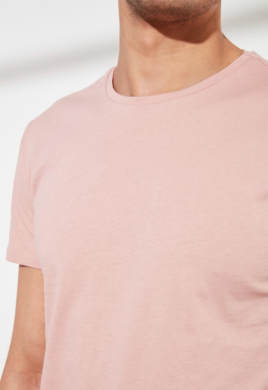 Trendyol - Dean short sleeve plain tee - pink