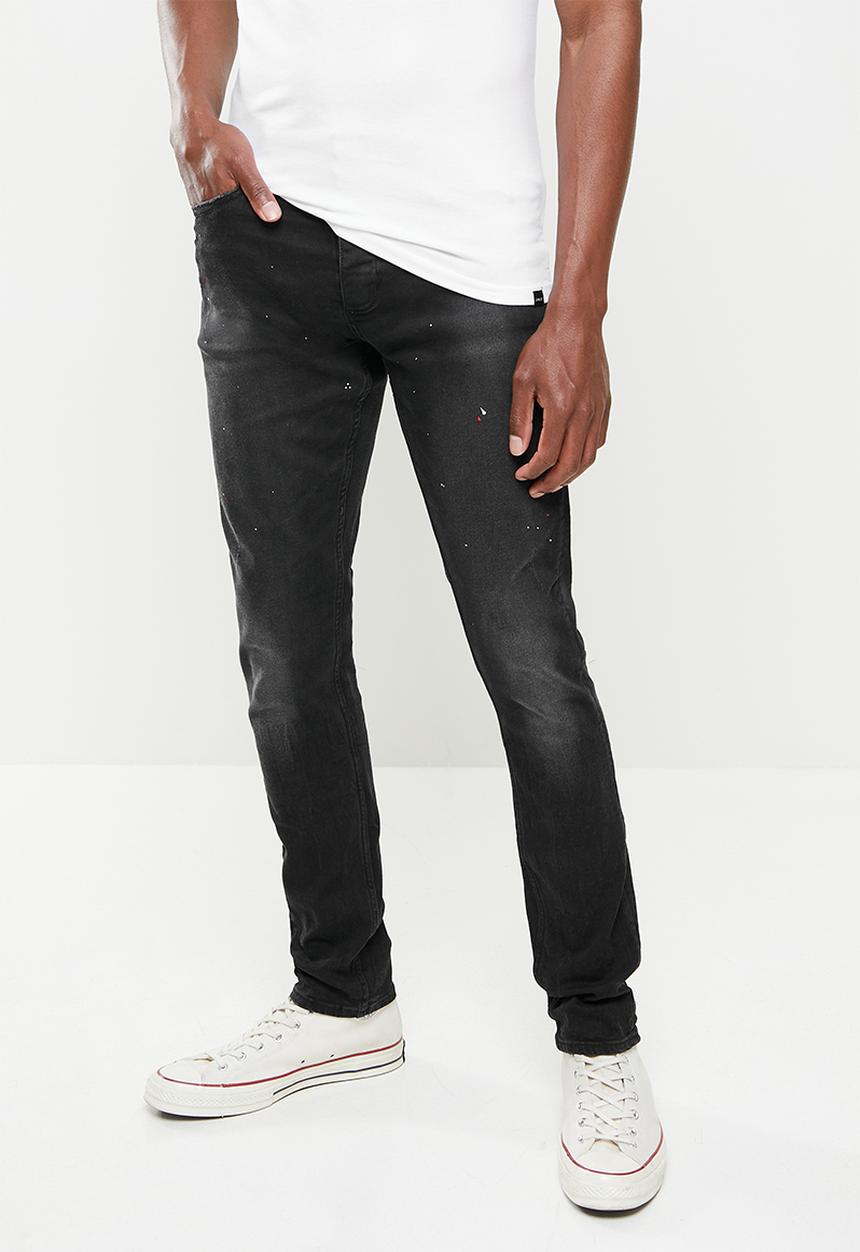 S.P.C.C - Dark undertow feather fit skinny jeans - black