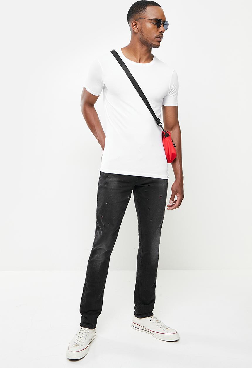 S.P.C.C - Dark undertow feather fit skinny jeans - black