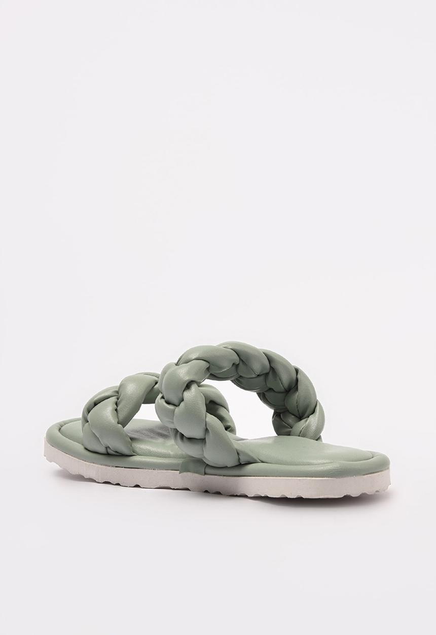 Trendyol - Padded double plaited slide - mint