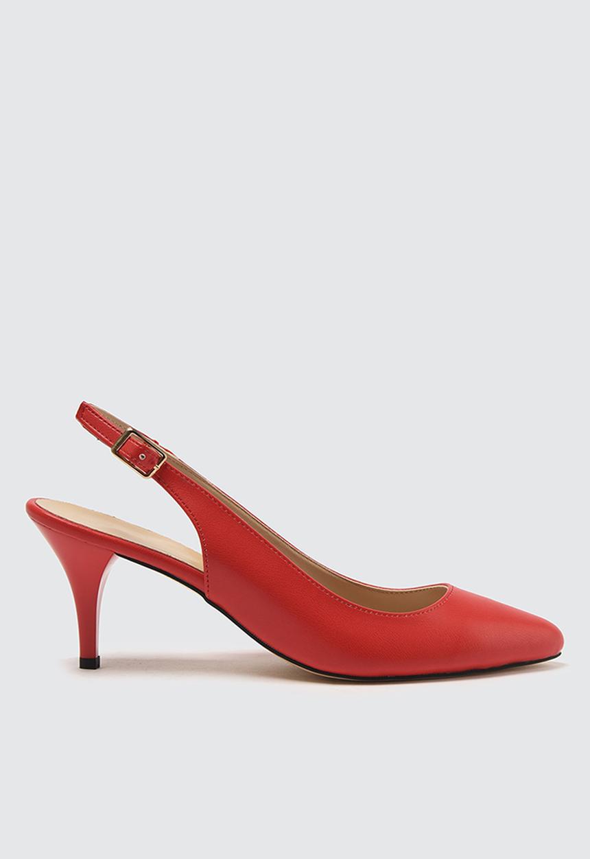Trendyol - Vamp toe slingback stiletto heel - red