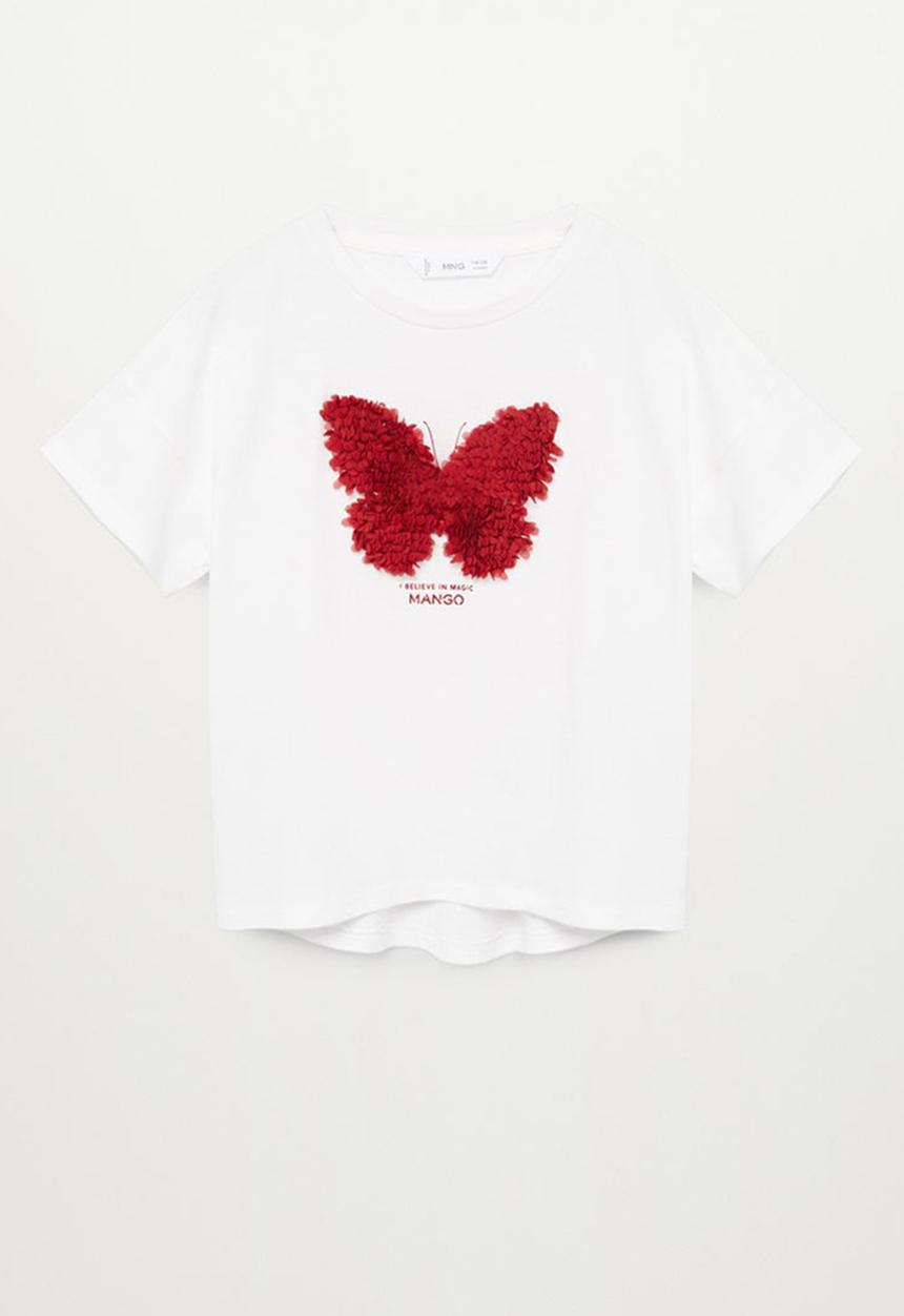 MANGO - Mlogo8 short sleeve tee - white