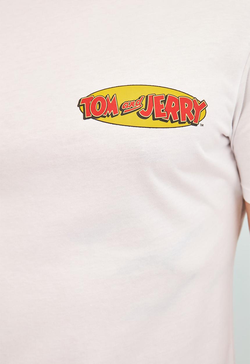 Trendyol - Tom & jerry printed short sleeve tee - white
