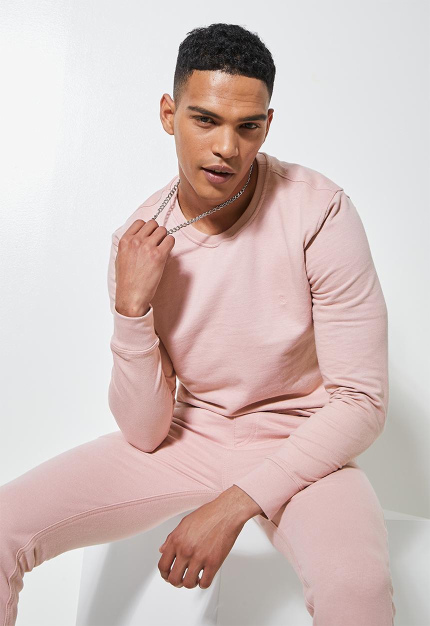 Superbalist - Brewer crew neck sweat - dusty pink