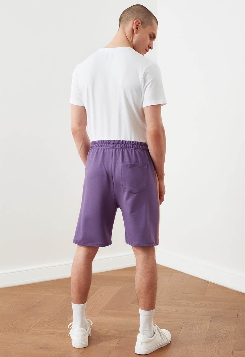 Trendyol - Colour block side stripe shorts - purple