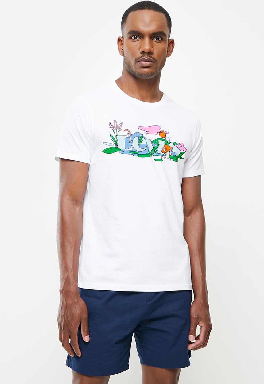 Levi’s® - Graphic crewneck tee mv logo pond bright - white 