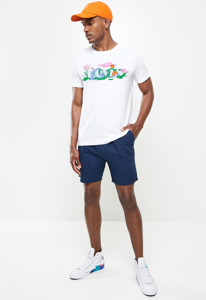 Levi’s® - Graphic crewneck tee mv logo pond bright - white 