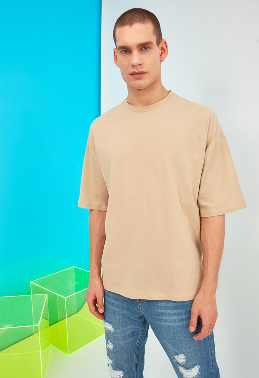 Trendyol - Mountains back print short sleeve tee - stone