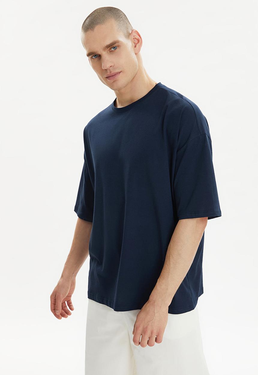 Trendyol - The big wave back print short sleeve tee - navy