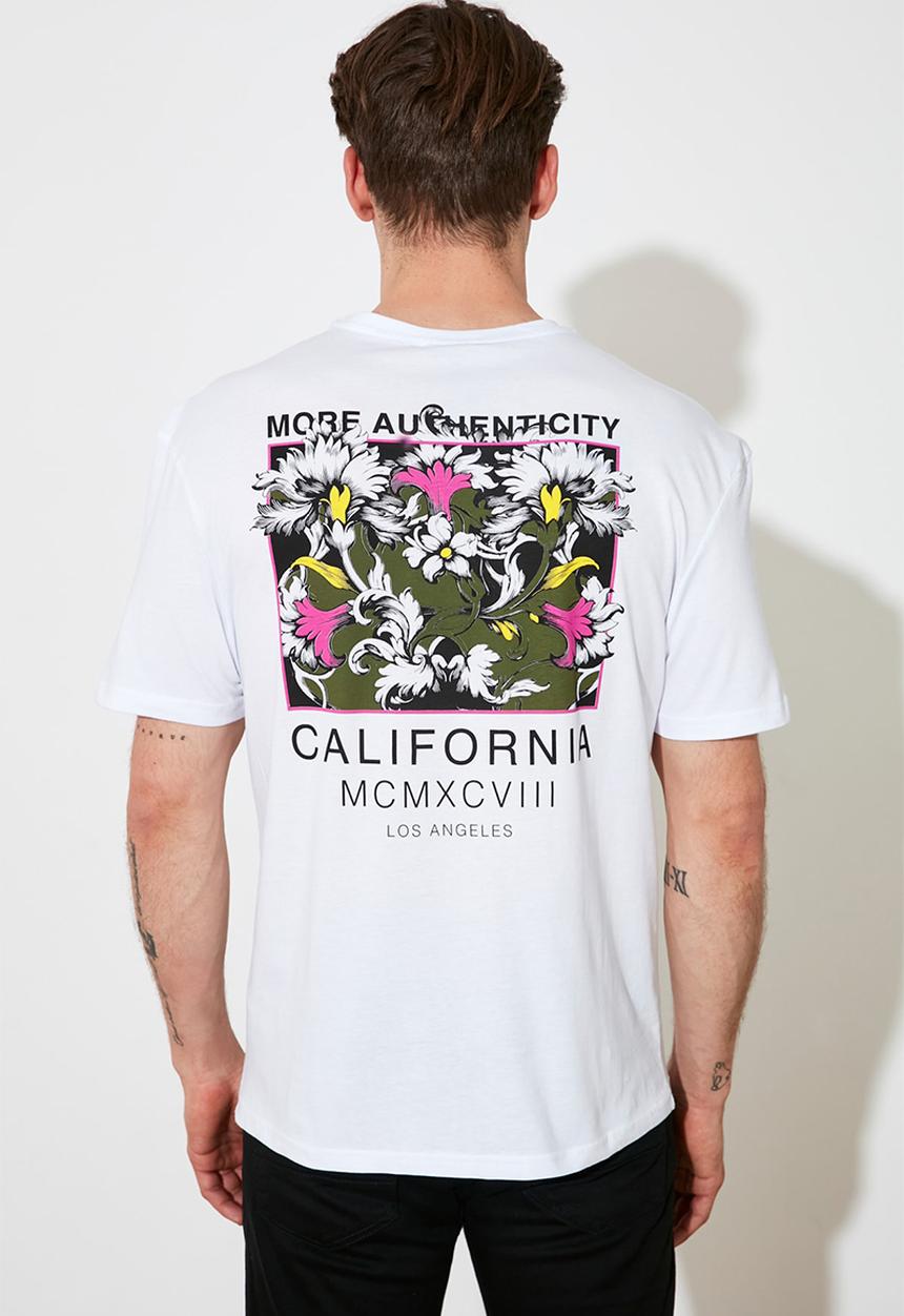 Trendyol - More authenticity back print short sleeve tee - white