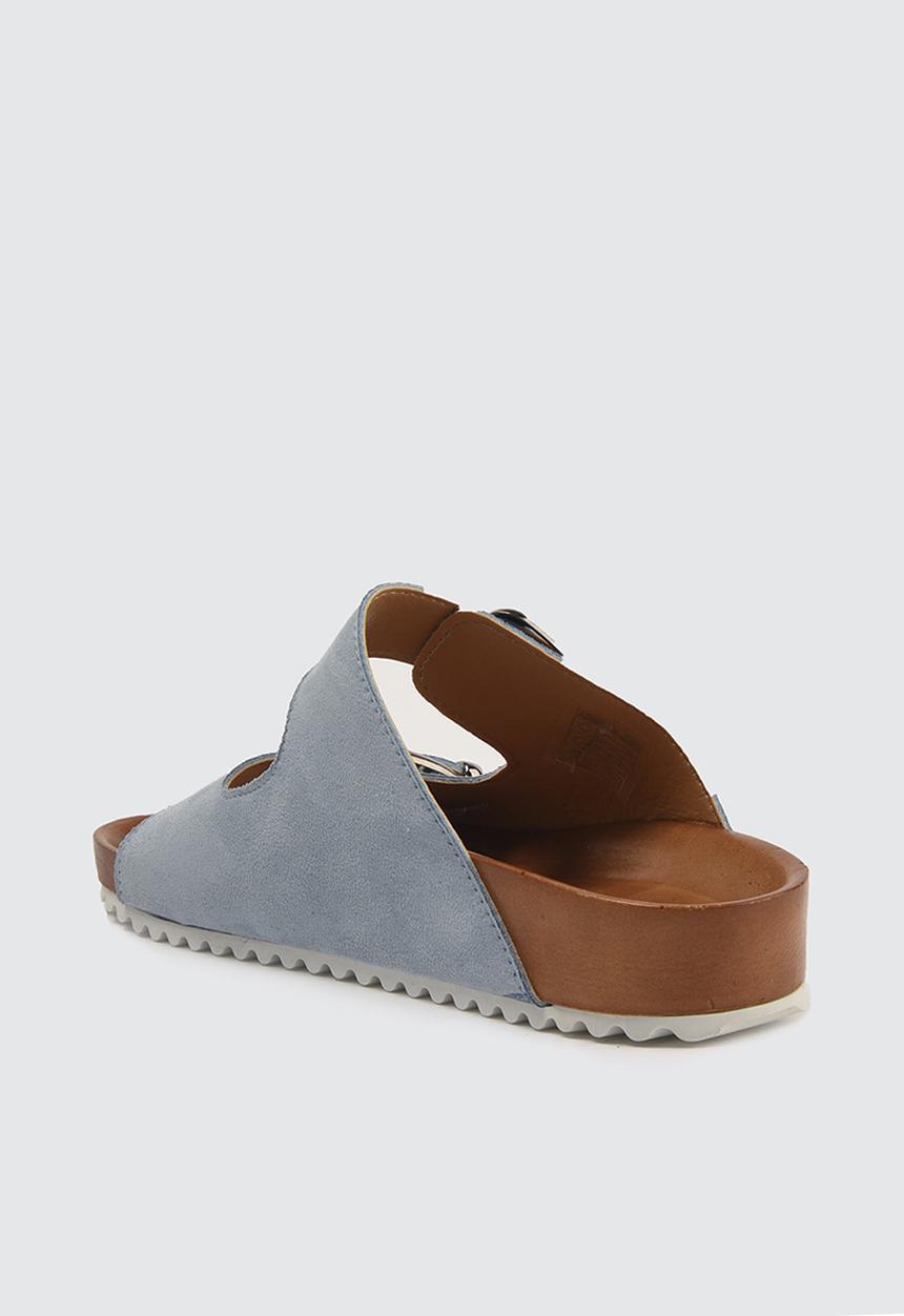 Trendyol - Double big buckle slide - light blue