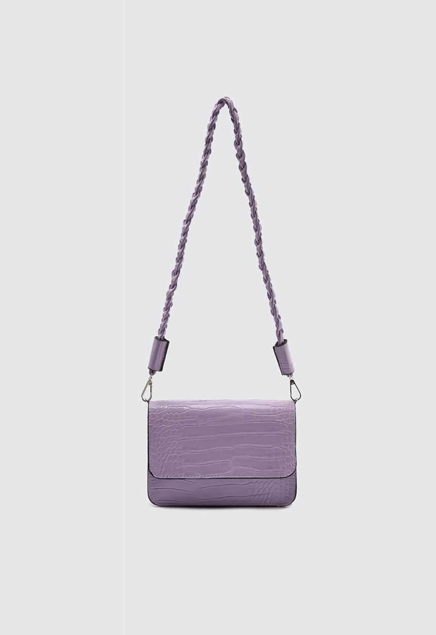 Trendyol - Faux croc shoulder bag - lilac