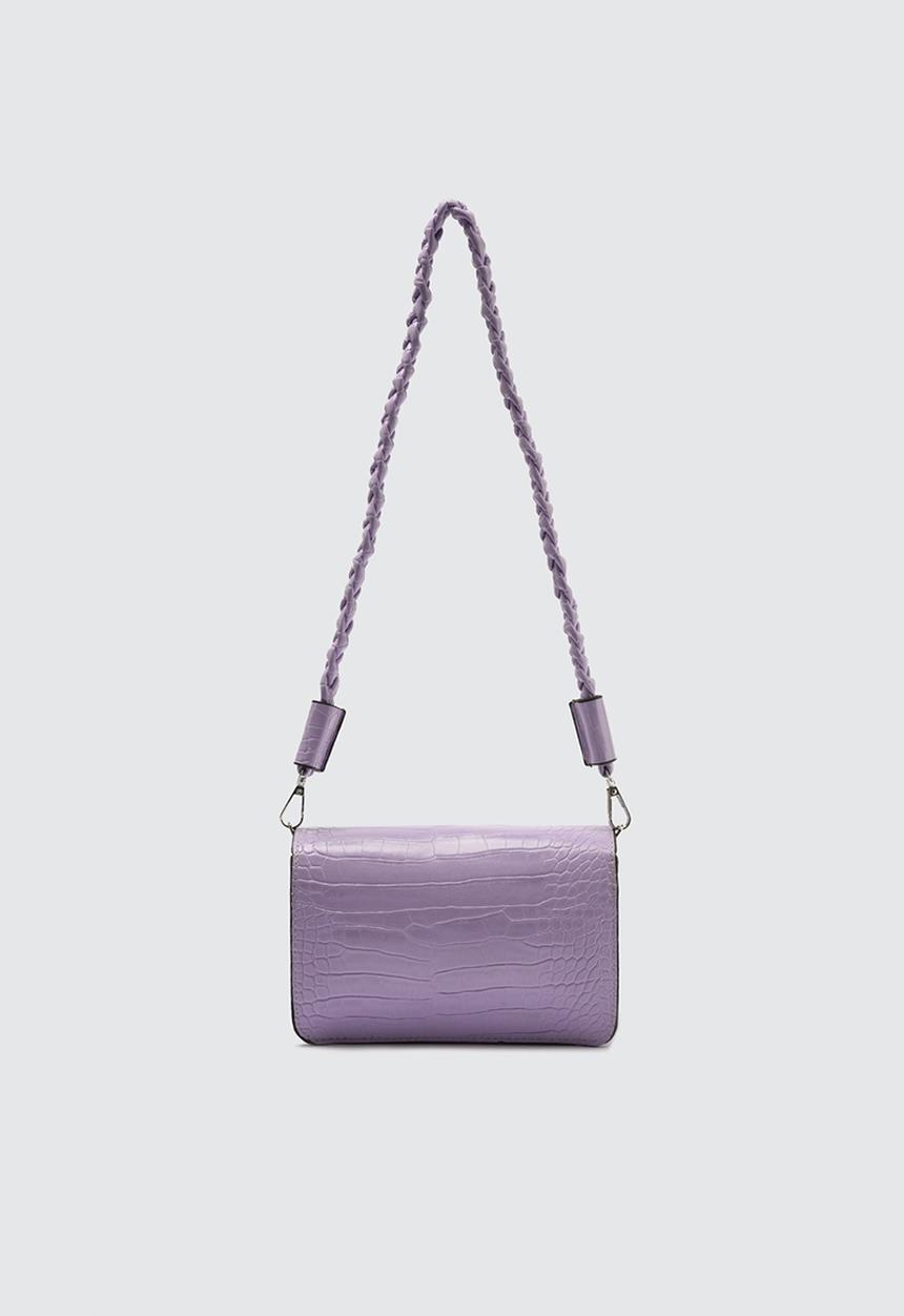 Trendyol - Faux croc shoulder bag - lilac