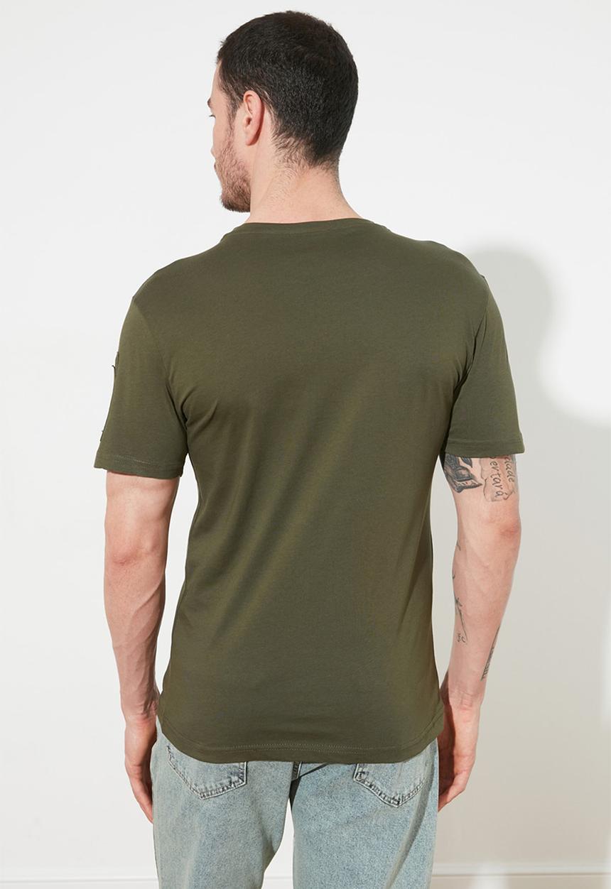 Trendyol - Sleeve pocket tee - khaki