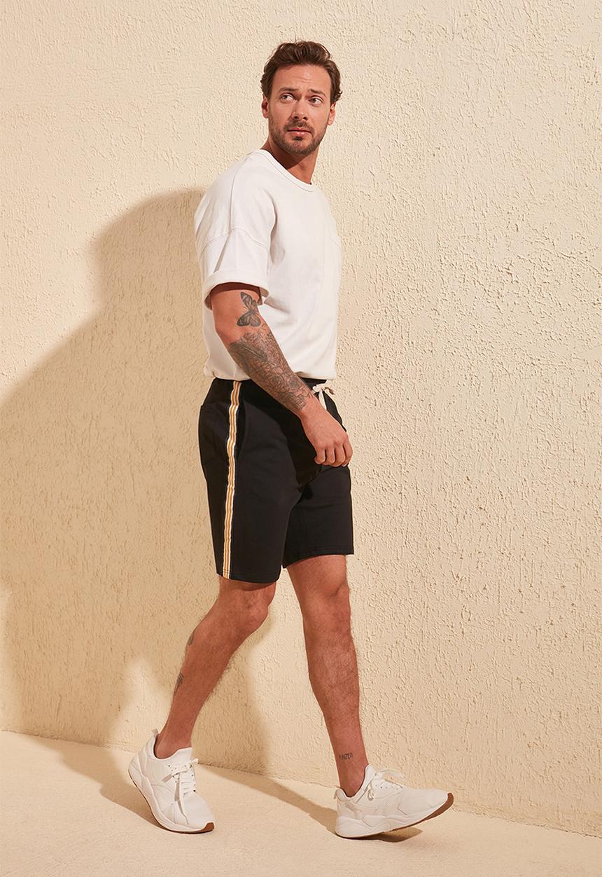 Trendyol - Side tape shorts - black