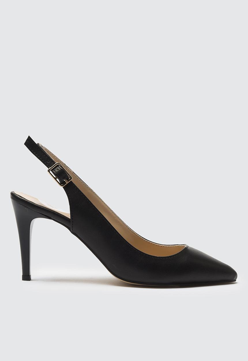 Trendyol - Vamp toe slingback stiletto heel - black