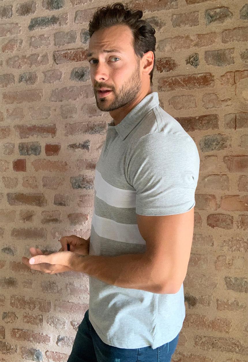 Trendyol - Contrast stripe short sleeve golfer - grey
