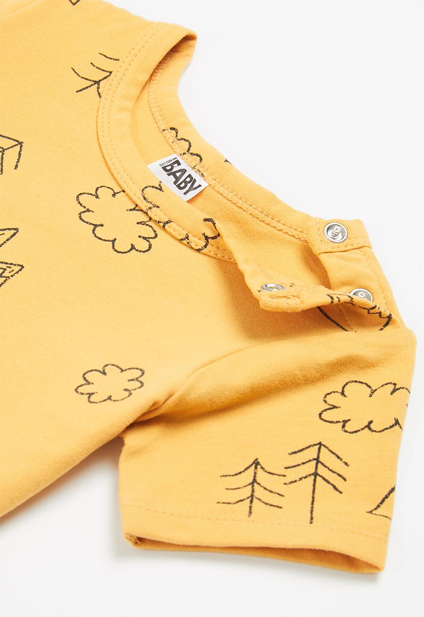 Cotton On - The short sleeve romper - vintage honey