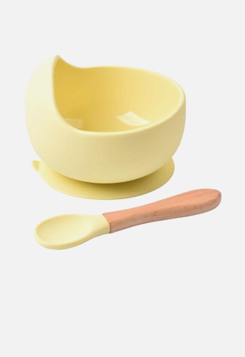 Sixth Floor - Silicone baby suction bowl & baby spoon - yellow