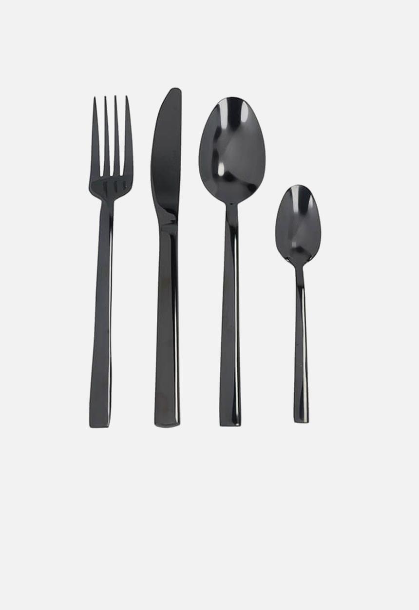 Kitchen Craft - Mikasa ciara diseno 16 piece cutlery - black