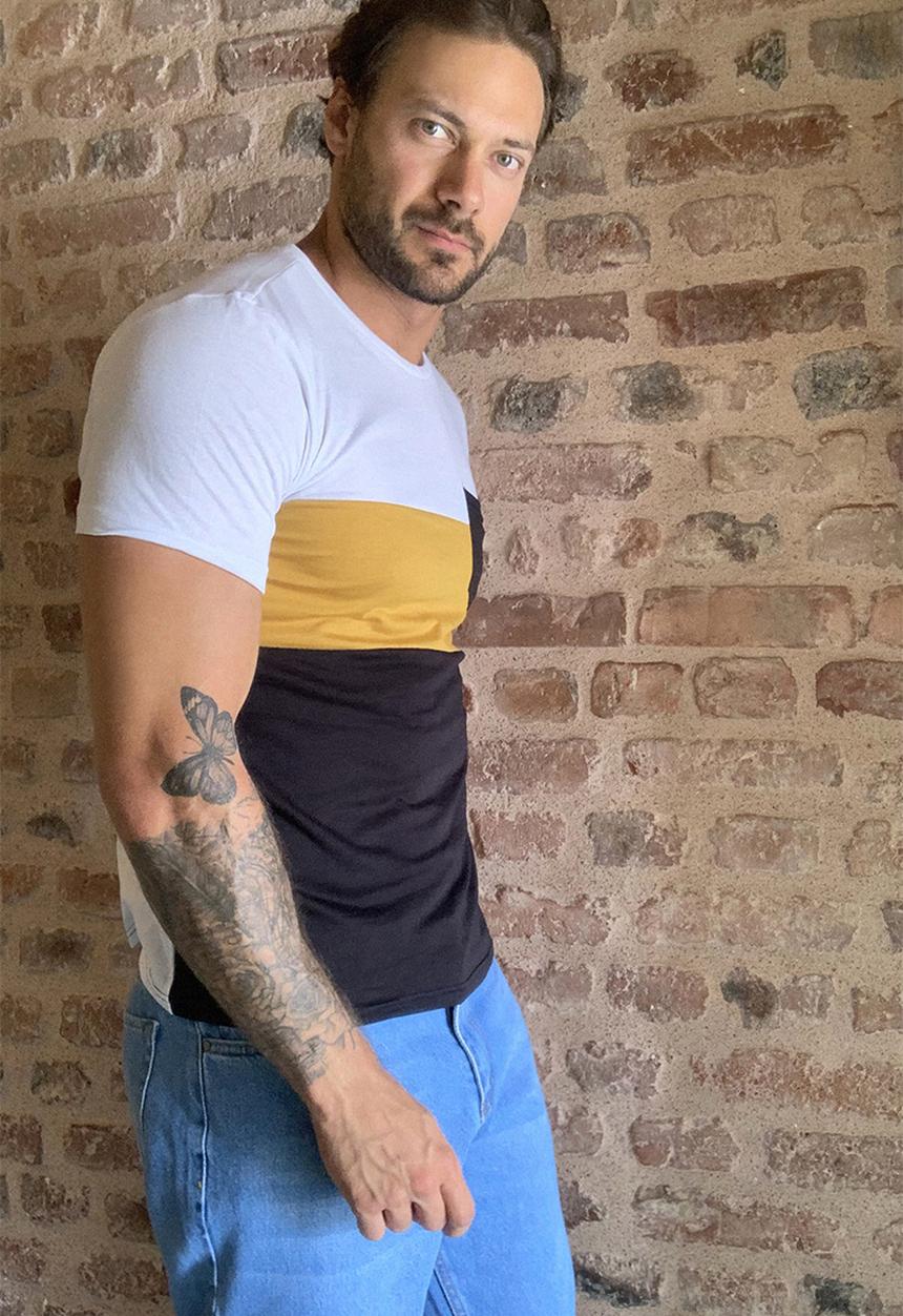 Trendyol - Colour block chest pocket short sleeve tee - multi