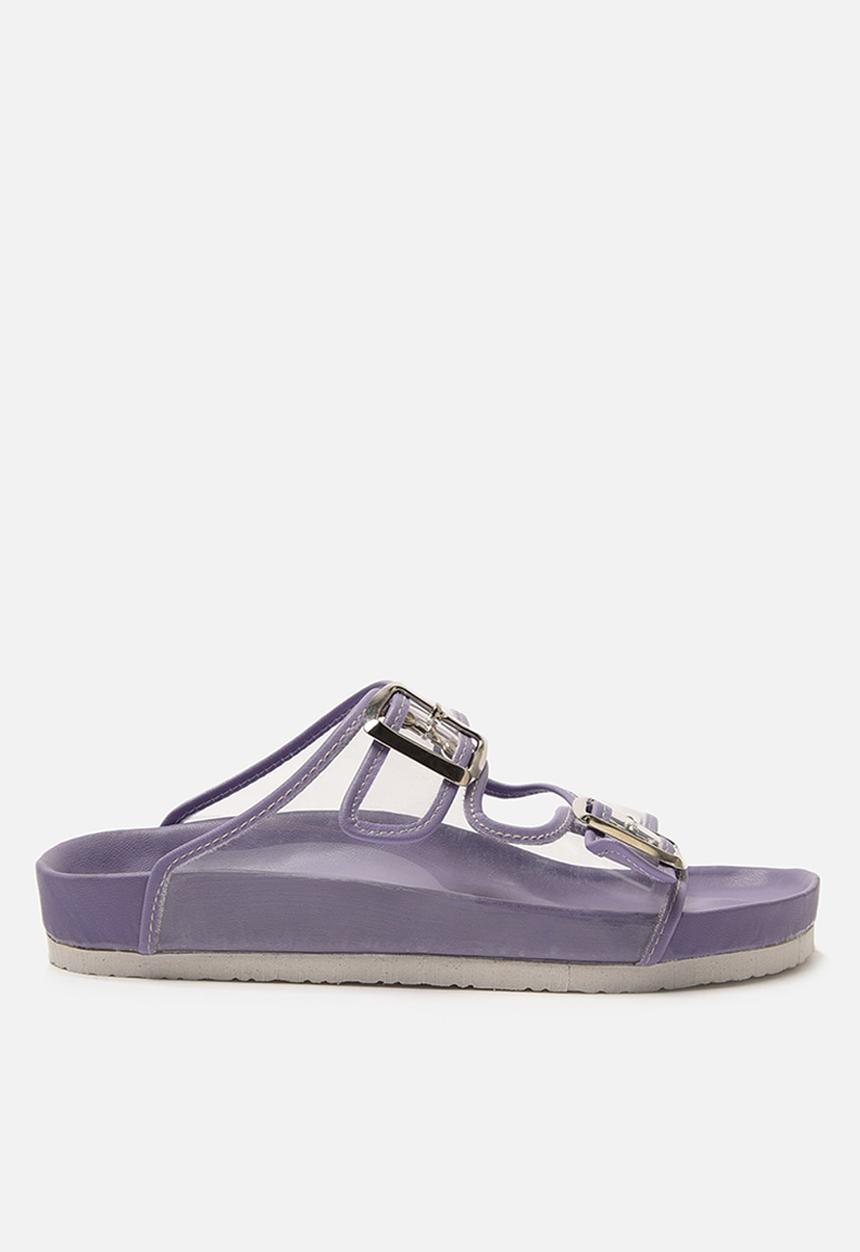 Trendyol - Transparent double buckle slide - lilac