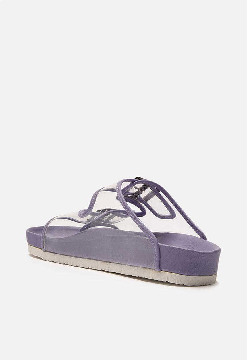 Trendyol - Transparent double buckle slide - lilac